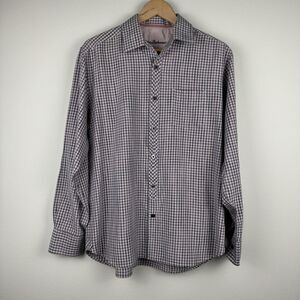 Tommy Bahama Long Sleeve Button Down Shirt Size Medium Men's Checker SILK SAMPLE